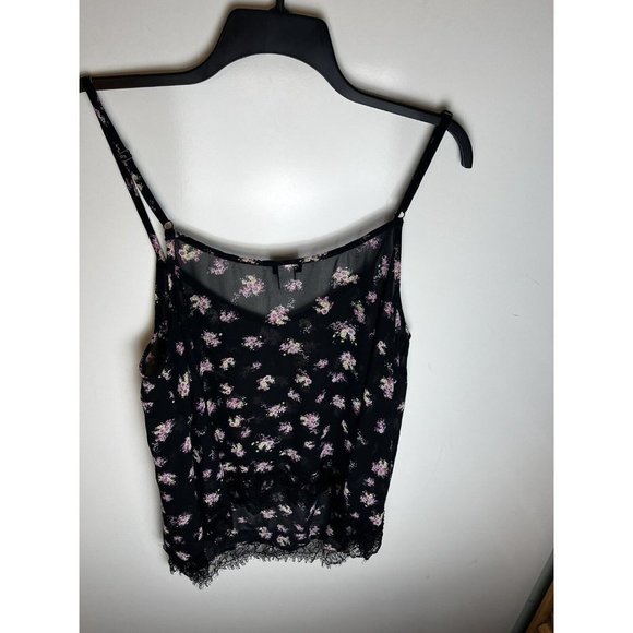 Torrid black floral camisol tank top Lace Bottom Women’s Size 3 (3X) - Picture 2 of 8